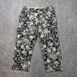Faith by Celia Forrester Pants Womens XL Black Beaded Embelished Art to Wear